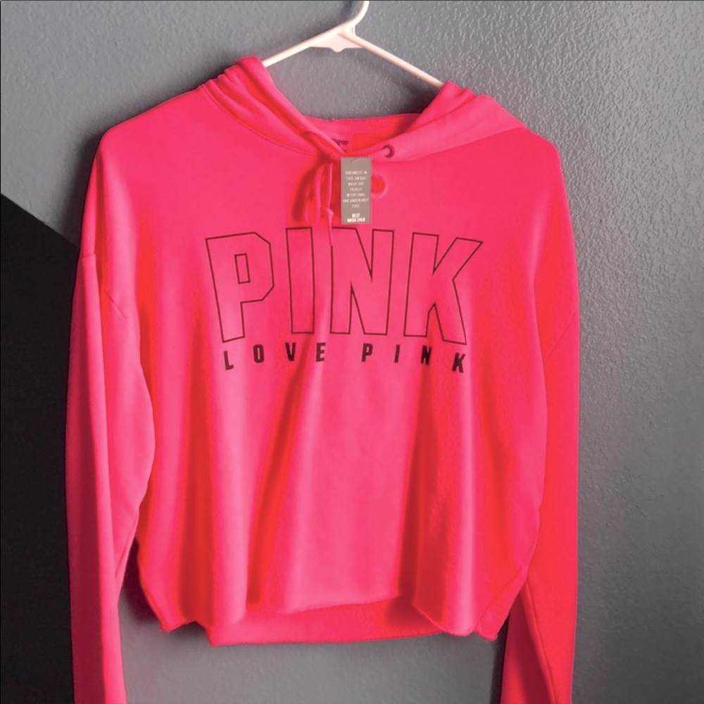 love pink cutout sweatshirt